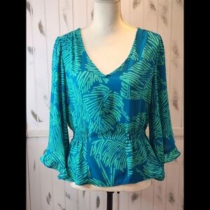 AUW Tropical Print Blouse